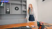 прогульщица Диана в кабинете директора