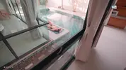 брат смотрит как сестра загорает топлес