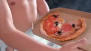 курьерша провинилась, съев кусочек пиццы