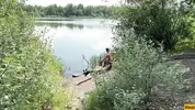 прогулка на природе и знакомство с рыбаком
