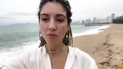 гуляте по пляжу со спермой во рту