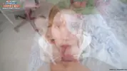 камшот на лицо красивой сводной сестры