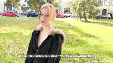 Yuiwoo: Няшка из Омска сосет хуй и трахается с пикапером за деньги