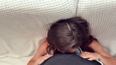 Мало того, что давилась моим хуем на диване, так еще и раком получила с заломанными руками - часть 3